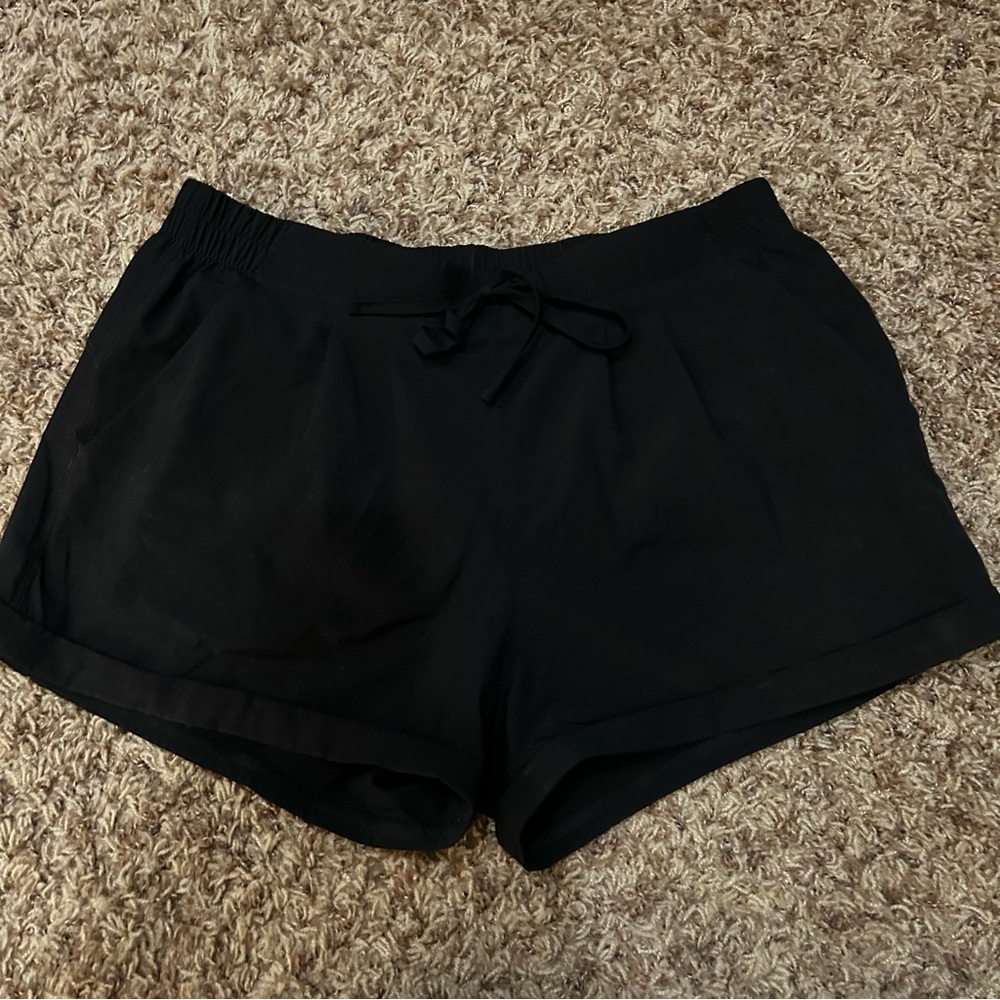 ZYIA Black Athletic Shorts with Elastic Waistband